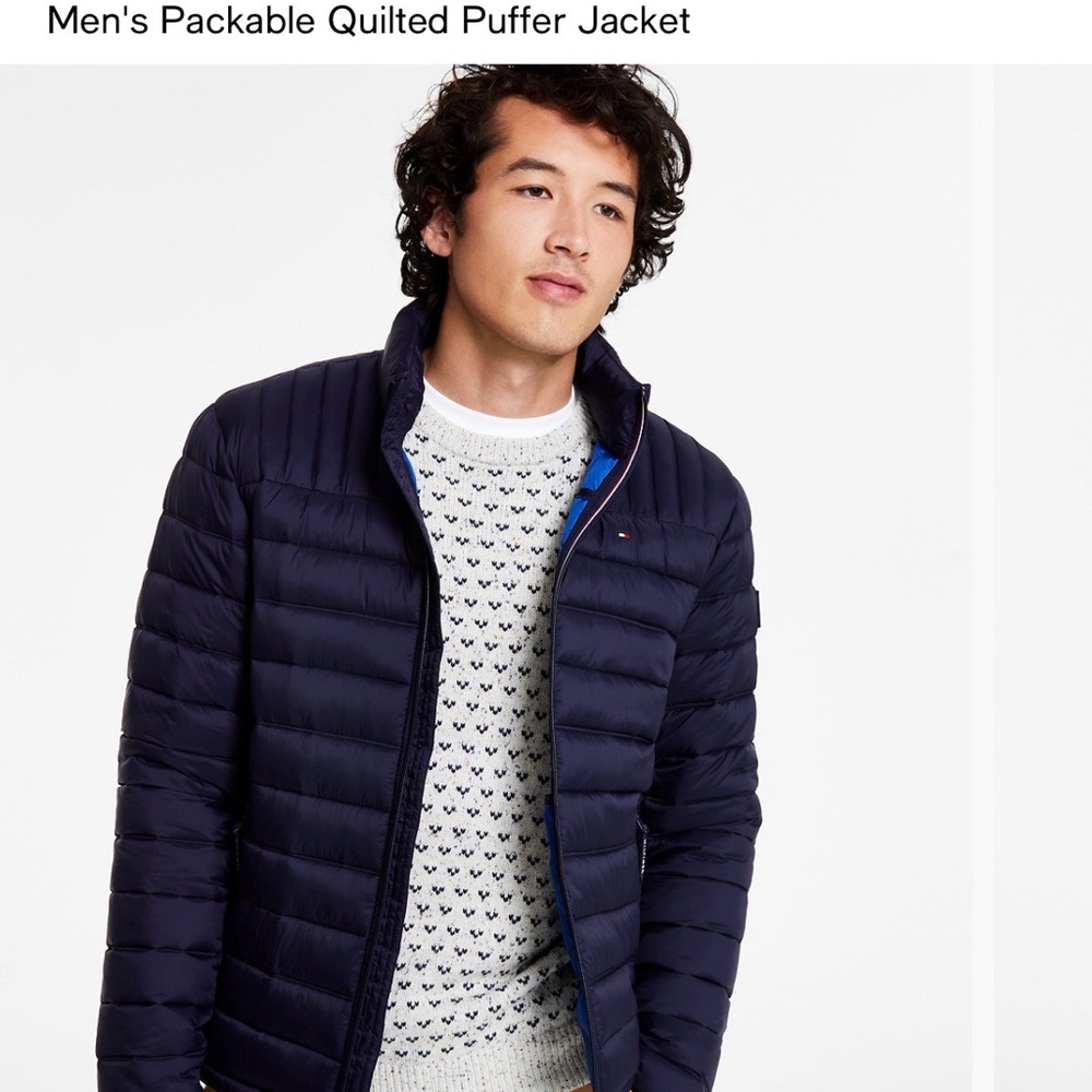 Tommy Hilfiger Men's Navy Puffer Jacket